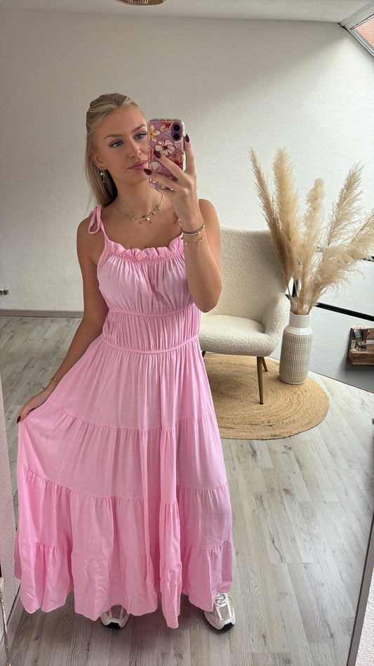 Maxijurk roze