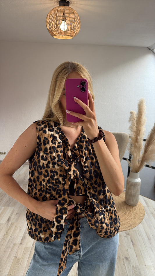 Leopard gilet