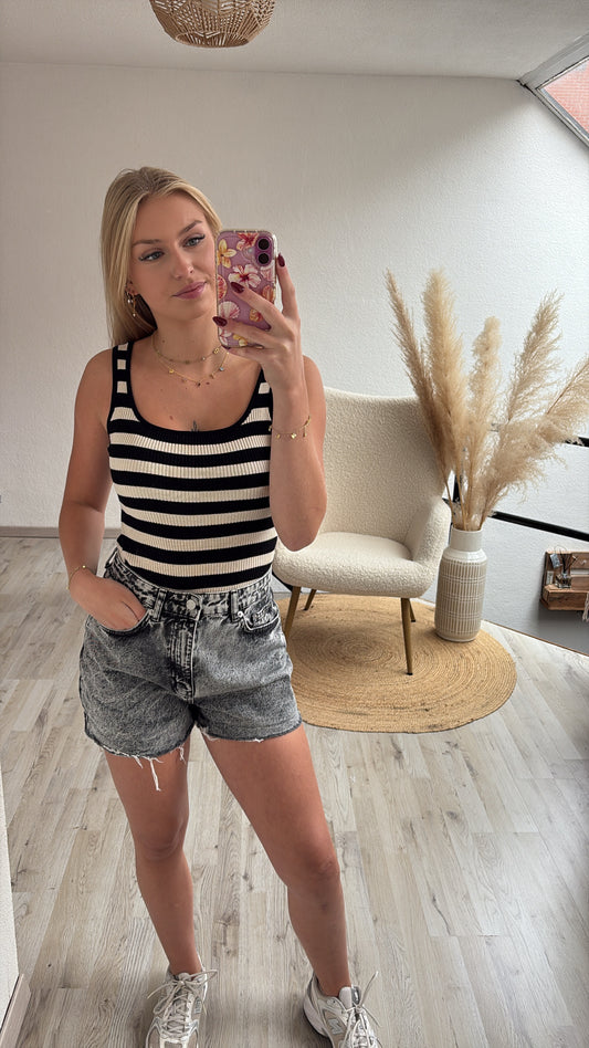 Jeansshort grijs