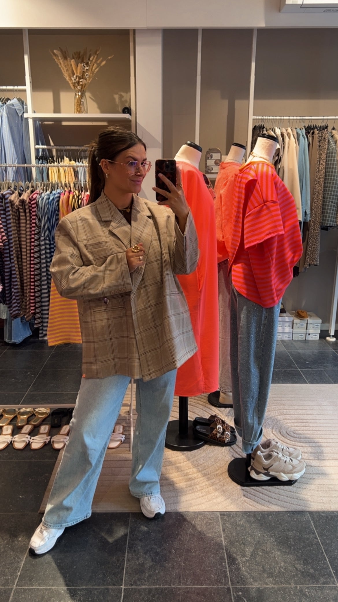 GERUITE BLAZER BLAUW-BRUIN