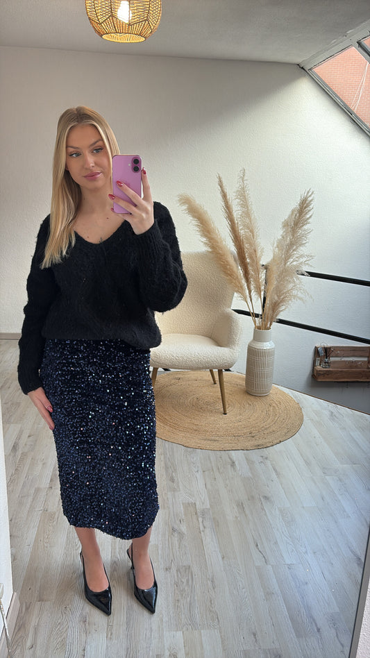 Glitterrok navy