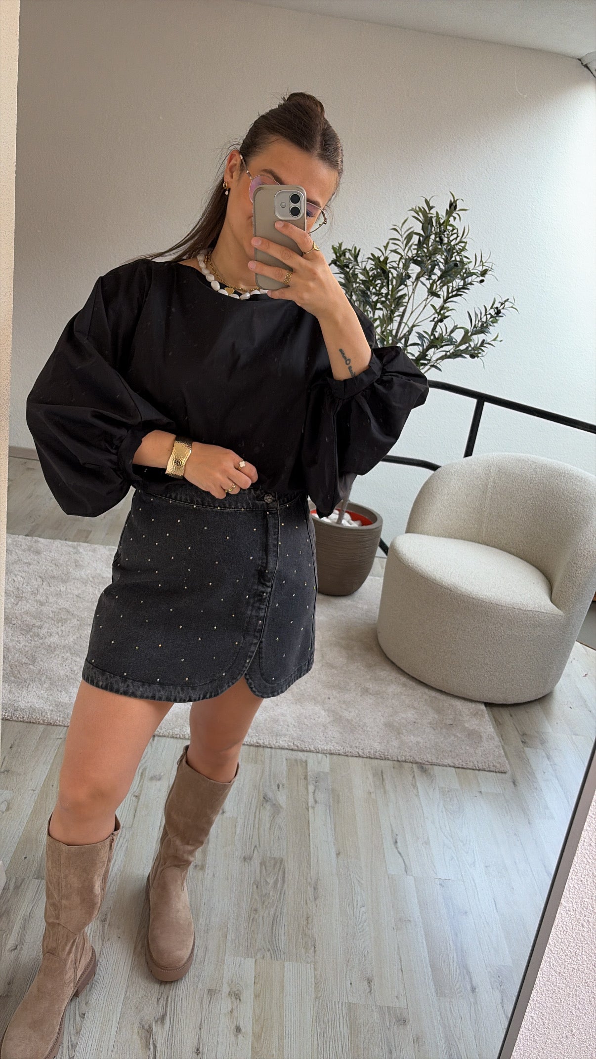 JEANSROK DIAMANTJES