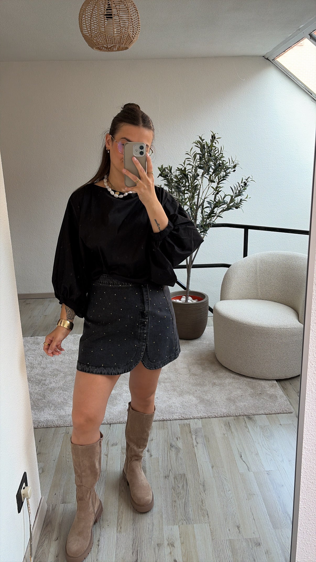 JEANSROK DIAMANTJES