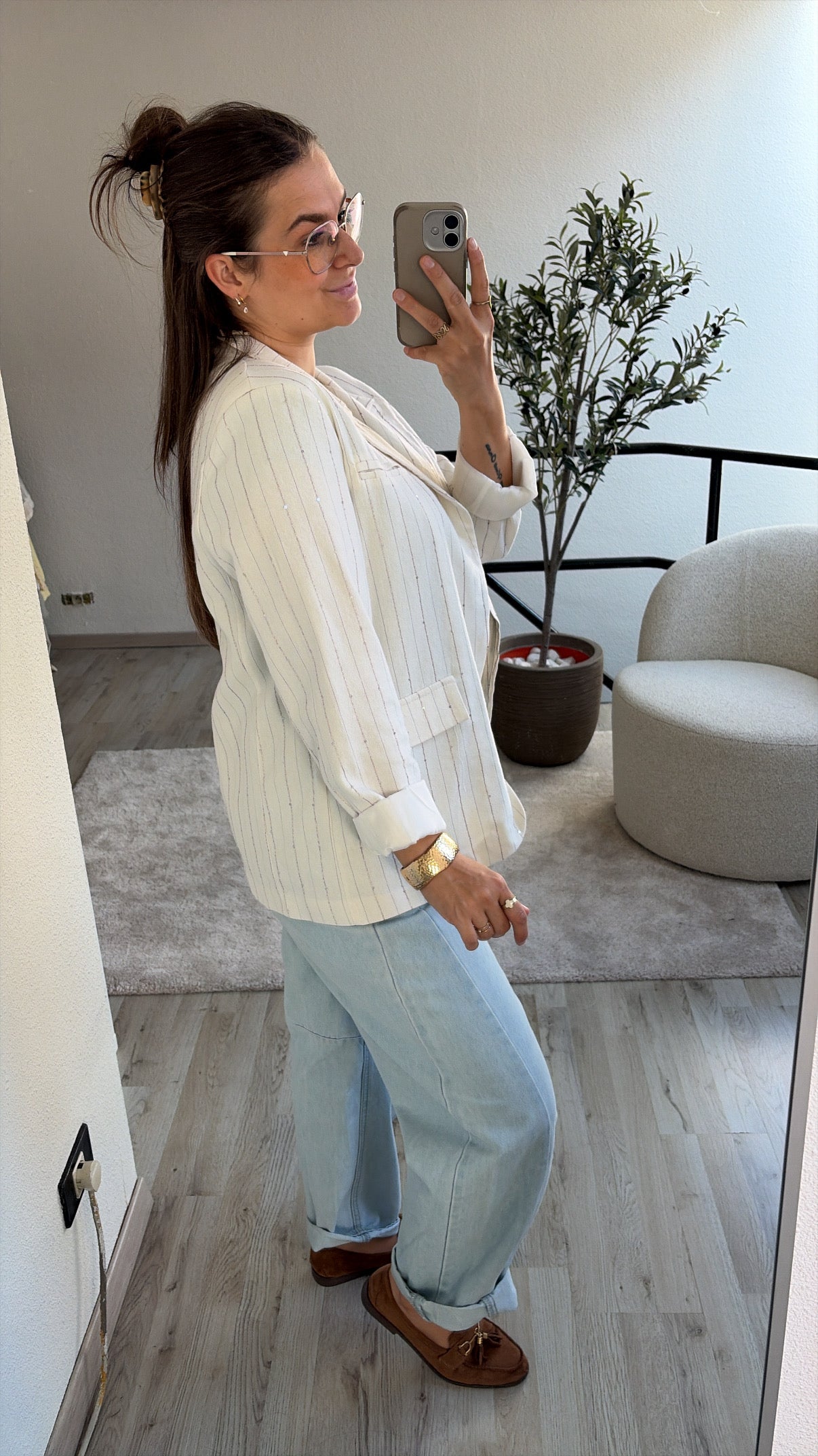 GESTREEPTE BLAZER