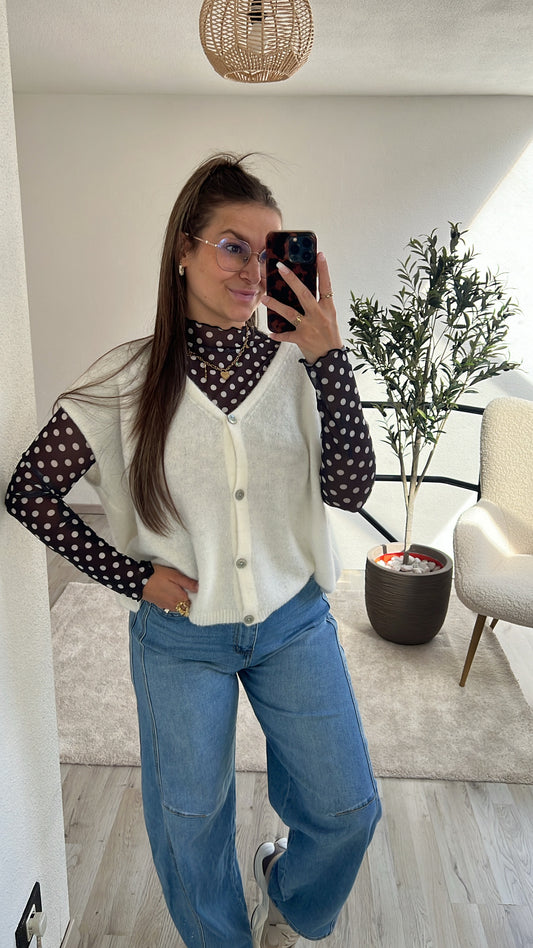 MESH TOP POLKADOT