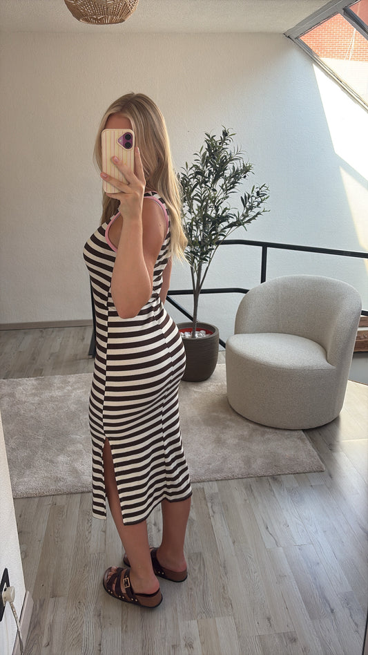 TANKTOP DRESS BRUIN