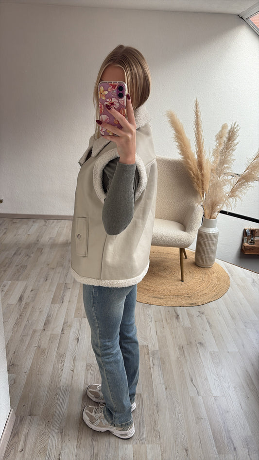 Beige gilet