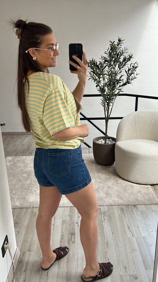 STRIPED SHIRT GEEL-GROEN