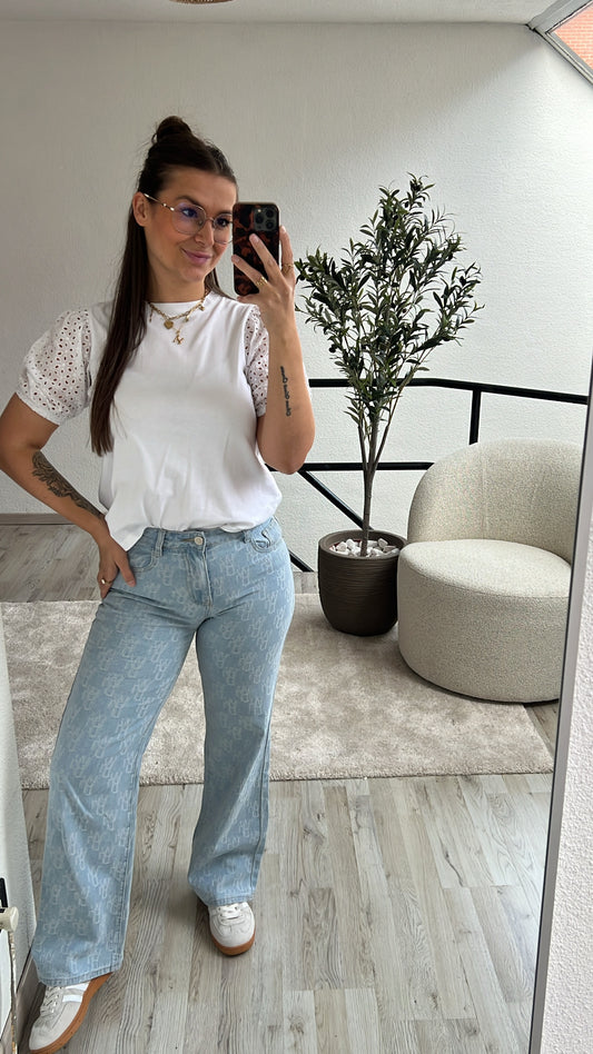 JEANS MET PRINT