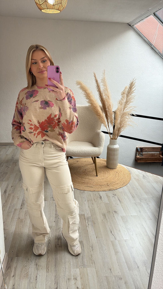 Gebloemde trui