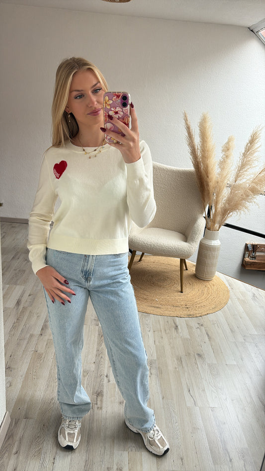 Witte trui Amour