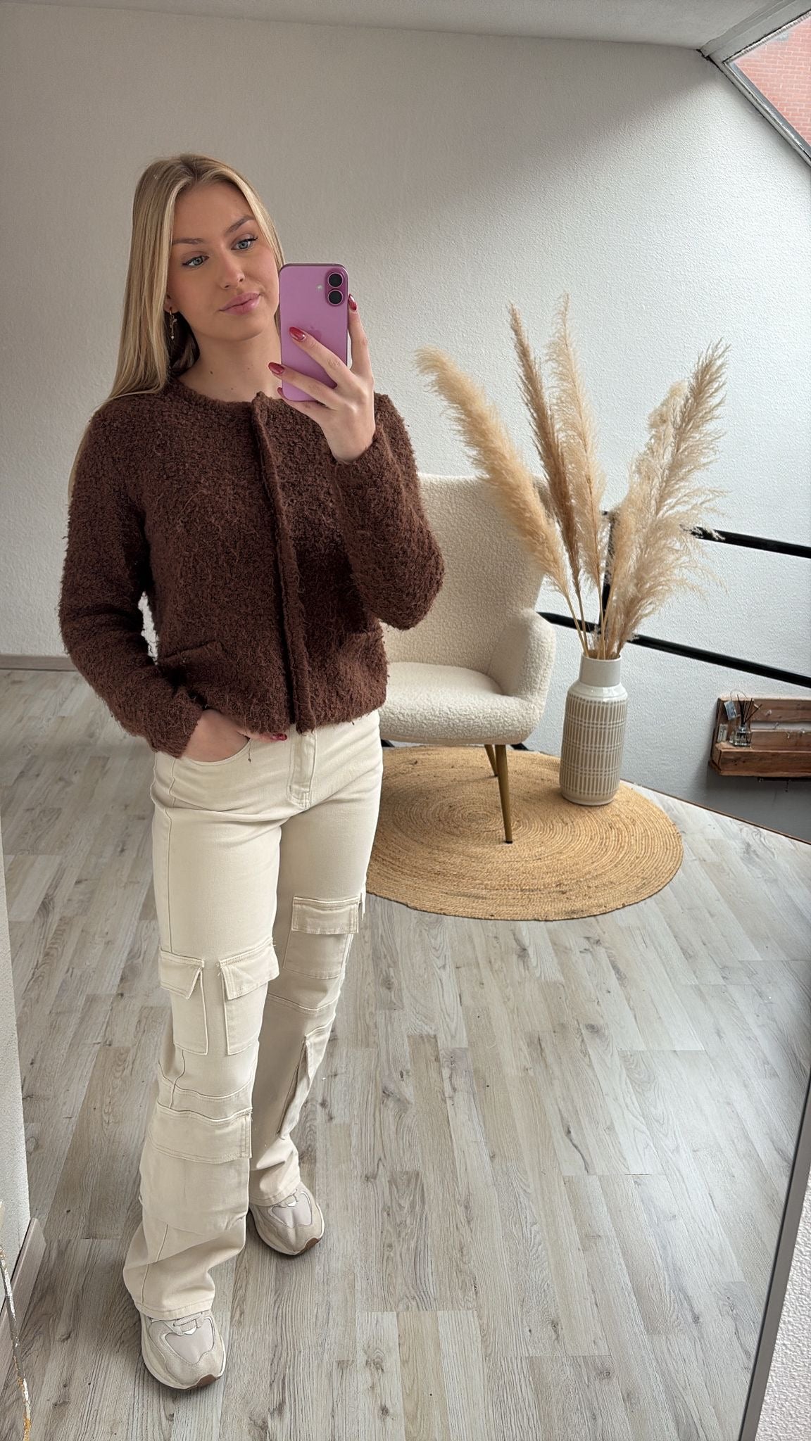 Bruine cardigan