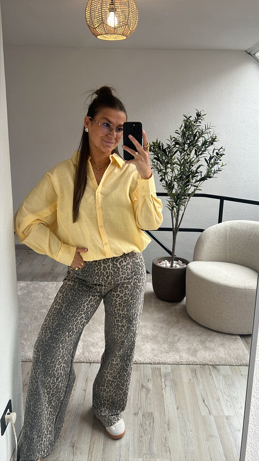 CROPPED BLOUSE GEEL
