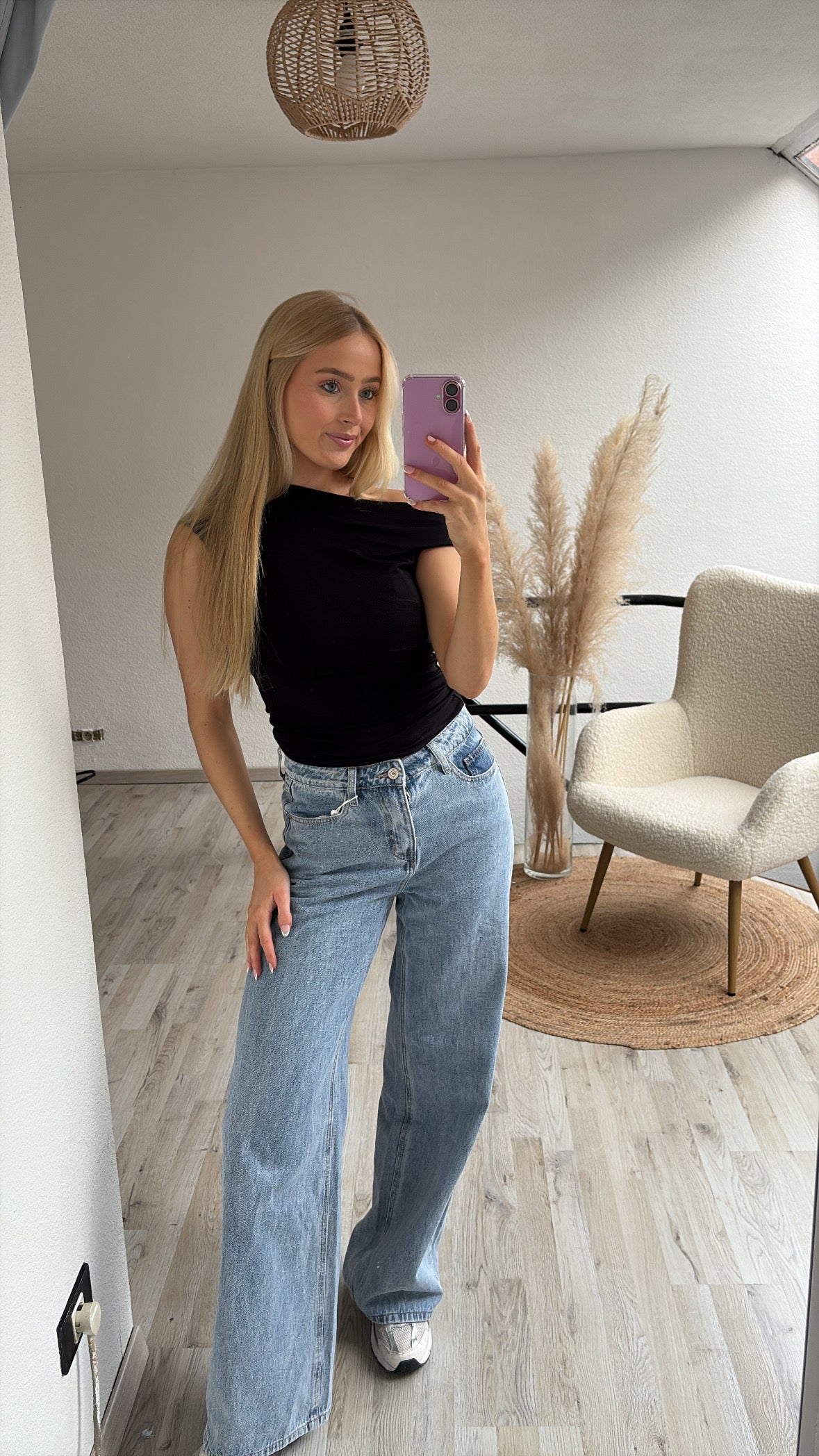 Straight leg jeans