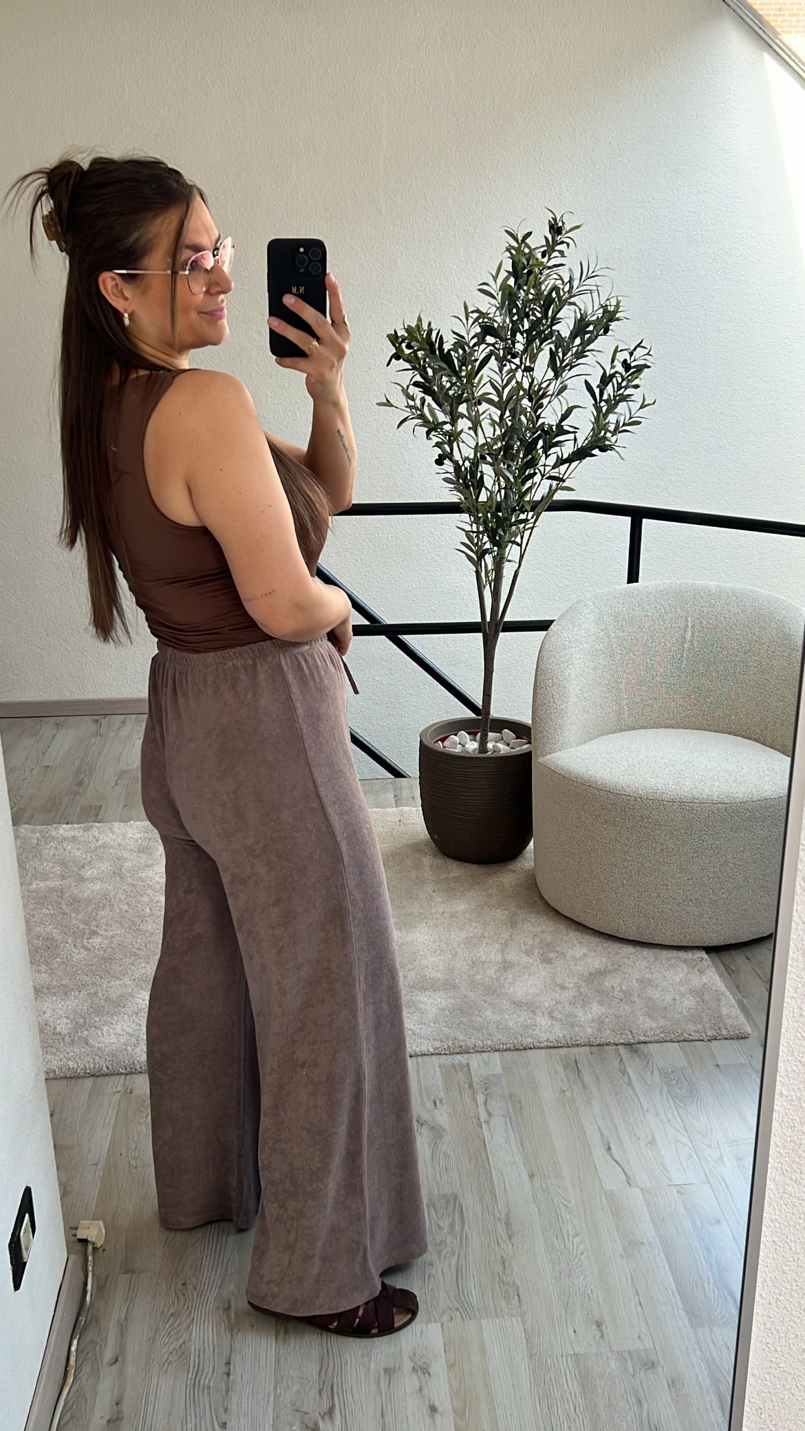 BADSTOF BROEK BRUIN