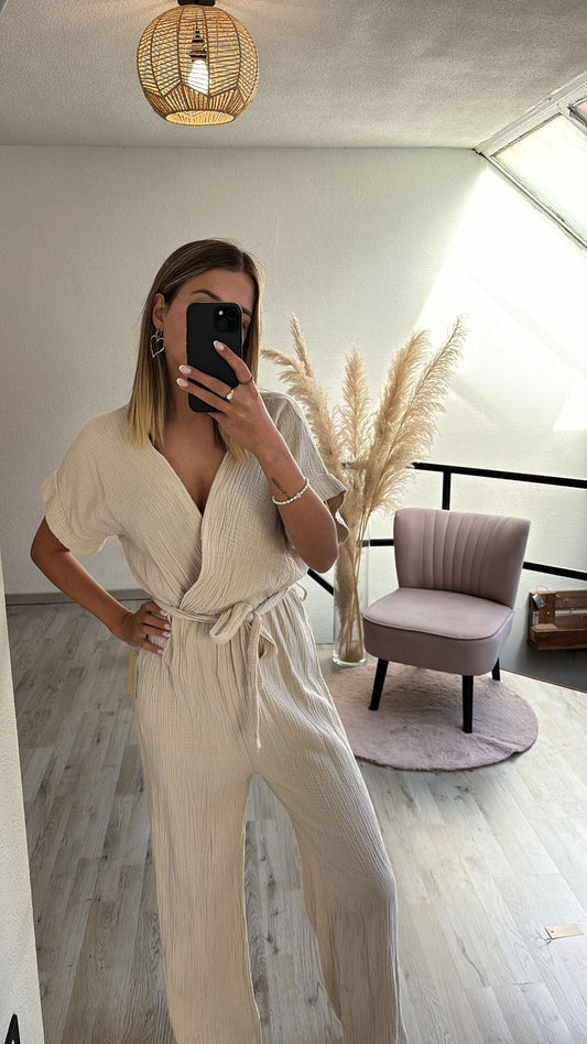 Tetra jumpsuit beige