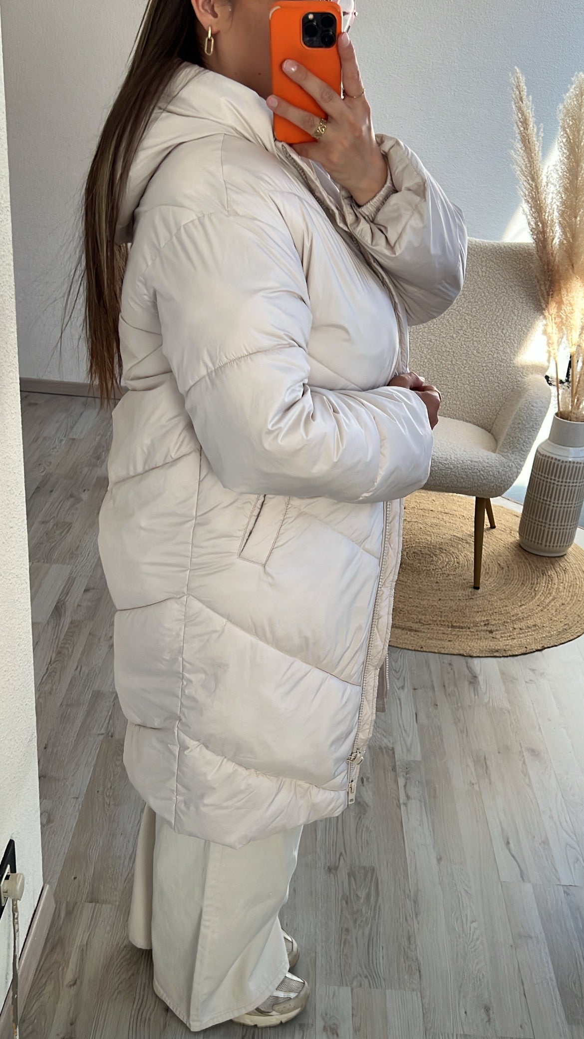 Pufferjacket crème