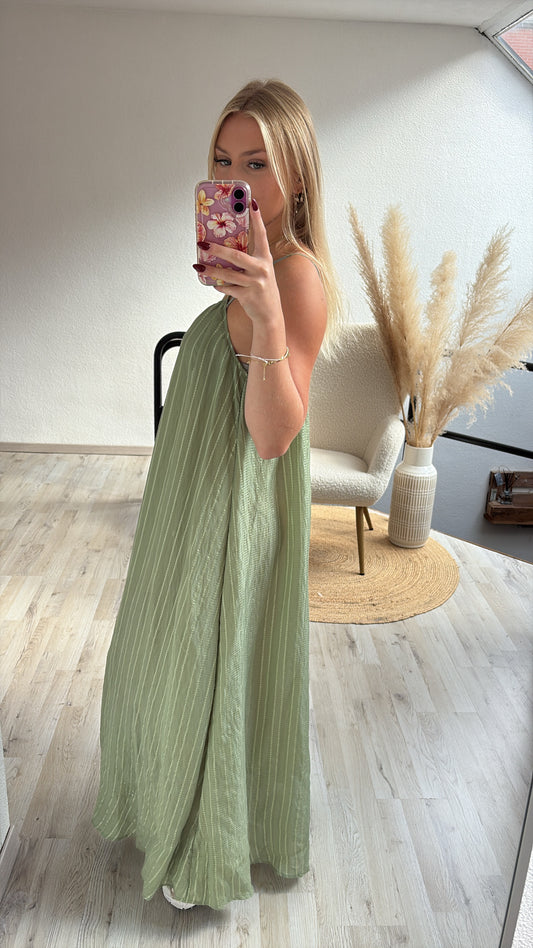 Groene maxijurk