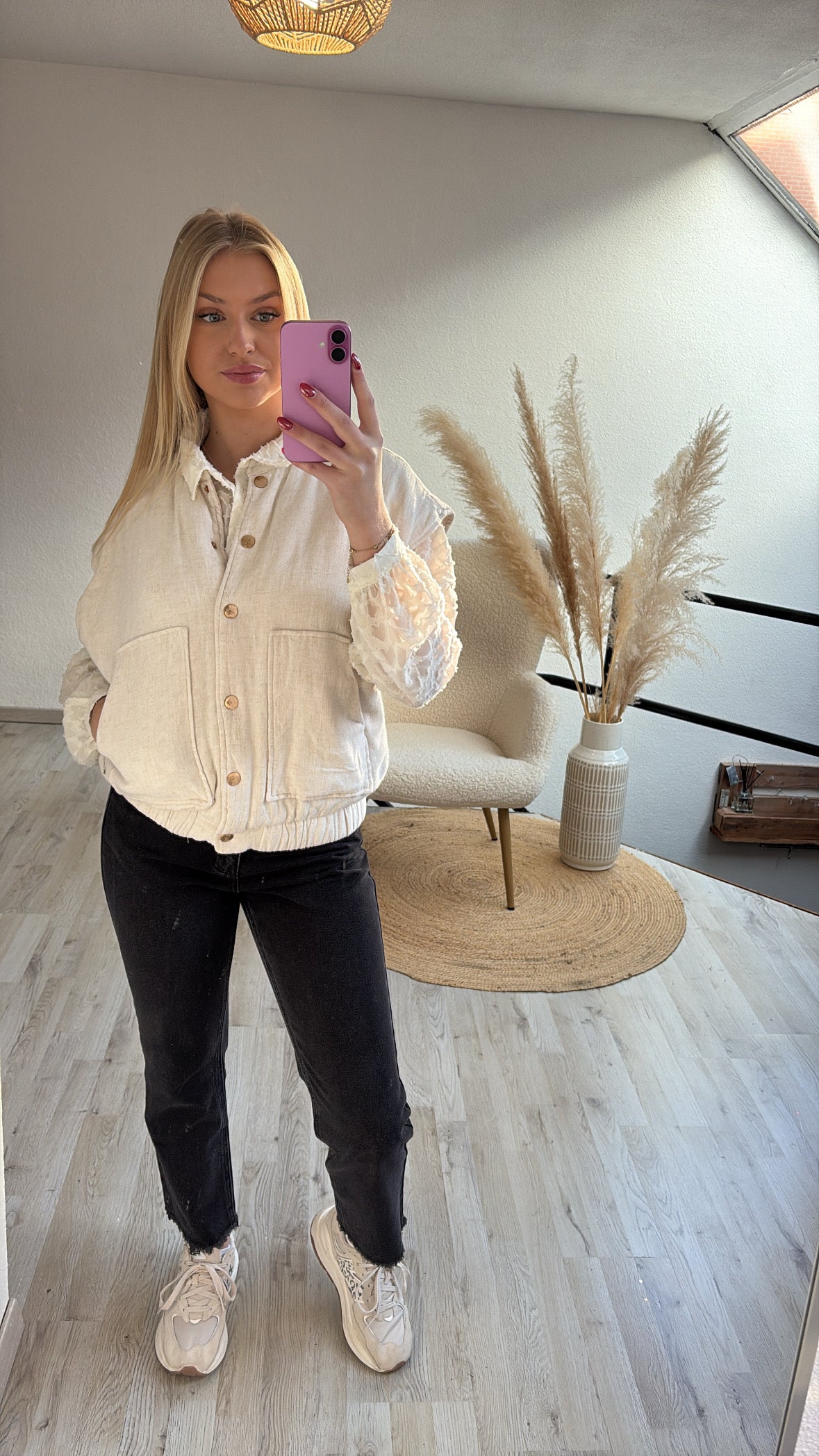 Mom jeans donkergrijs