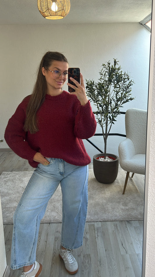 BURGUNDY KNIT