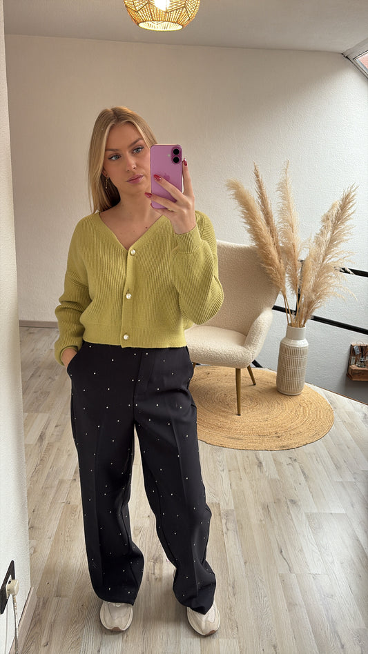 Groene cardigan