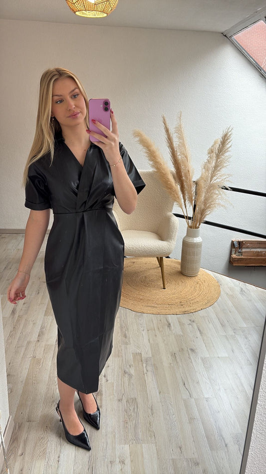 Lederlook jurk
