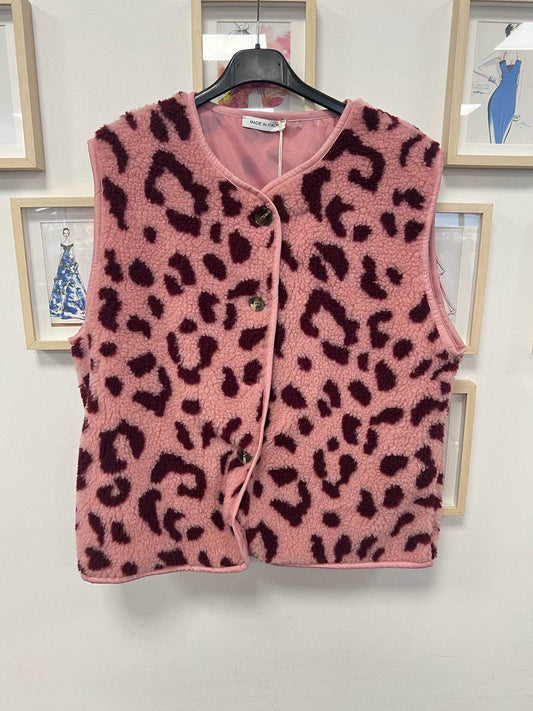Leopard teddy gilet