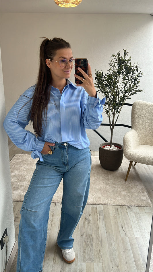 GESTREEPTE BLOUSE