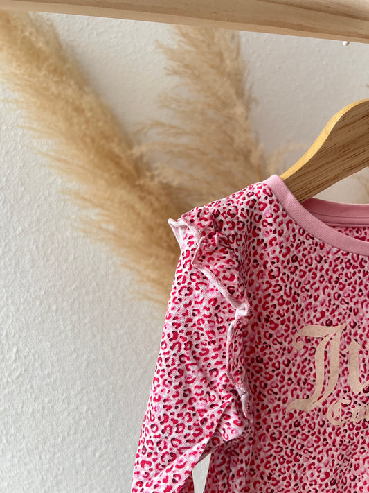 Leopard longsleeve roze