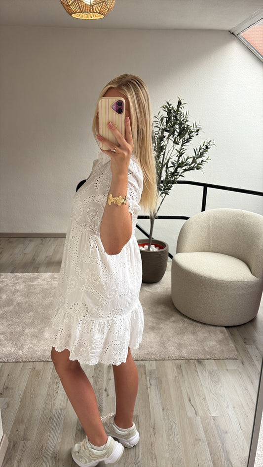 WITTE BRODERIE JURK