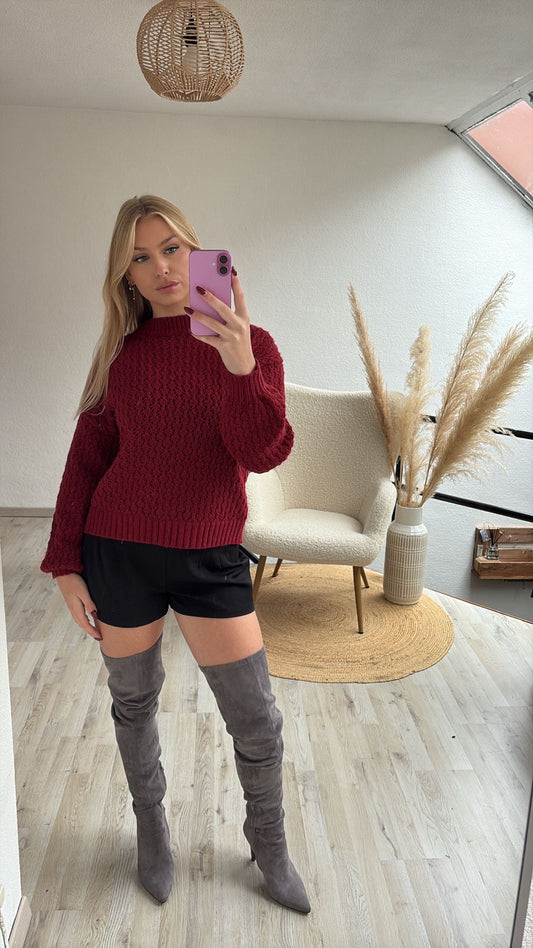 Burgundy knit