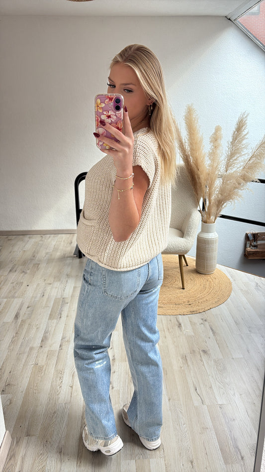 Knit top beige