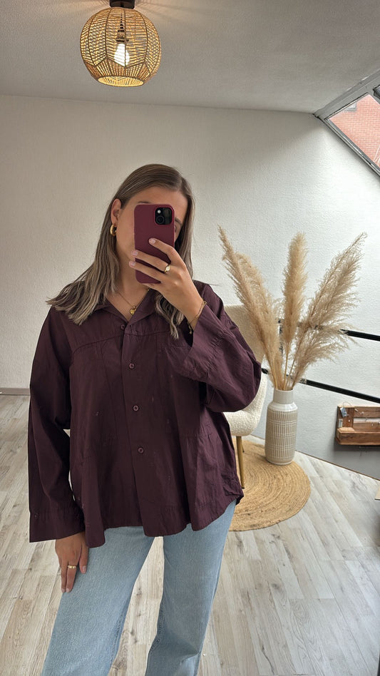 Burgundy blouse