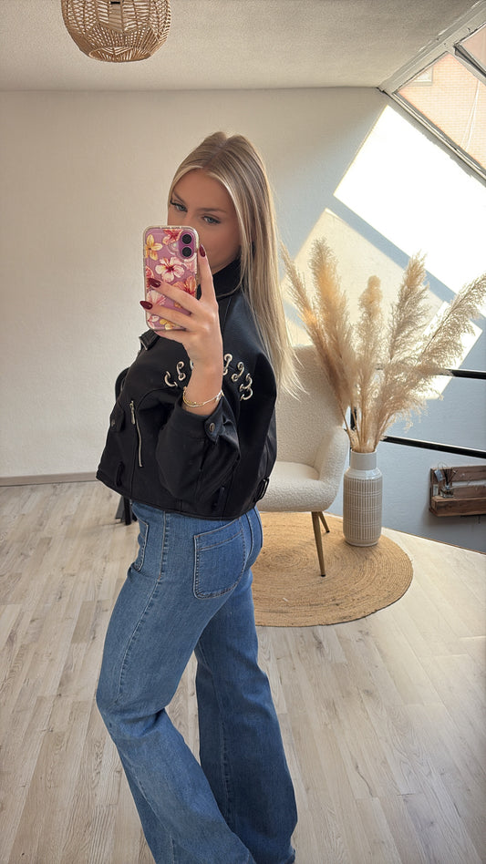 Lederlook jas