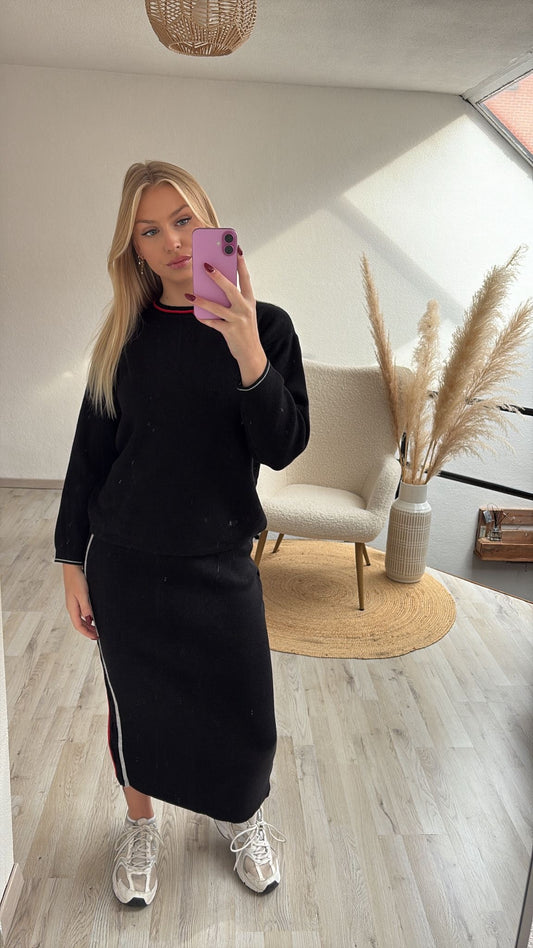 Knitted set zwart