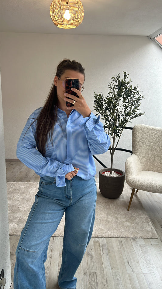 GESTREEPTE BLOUSE