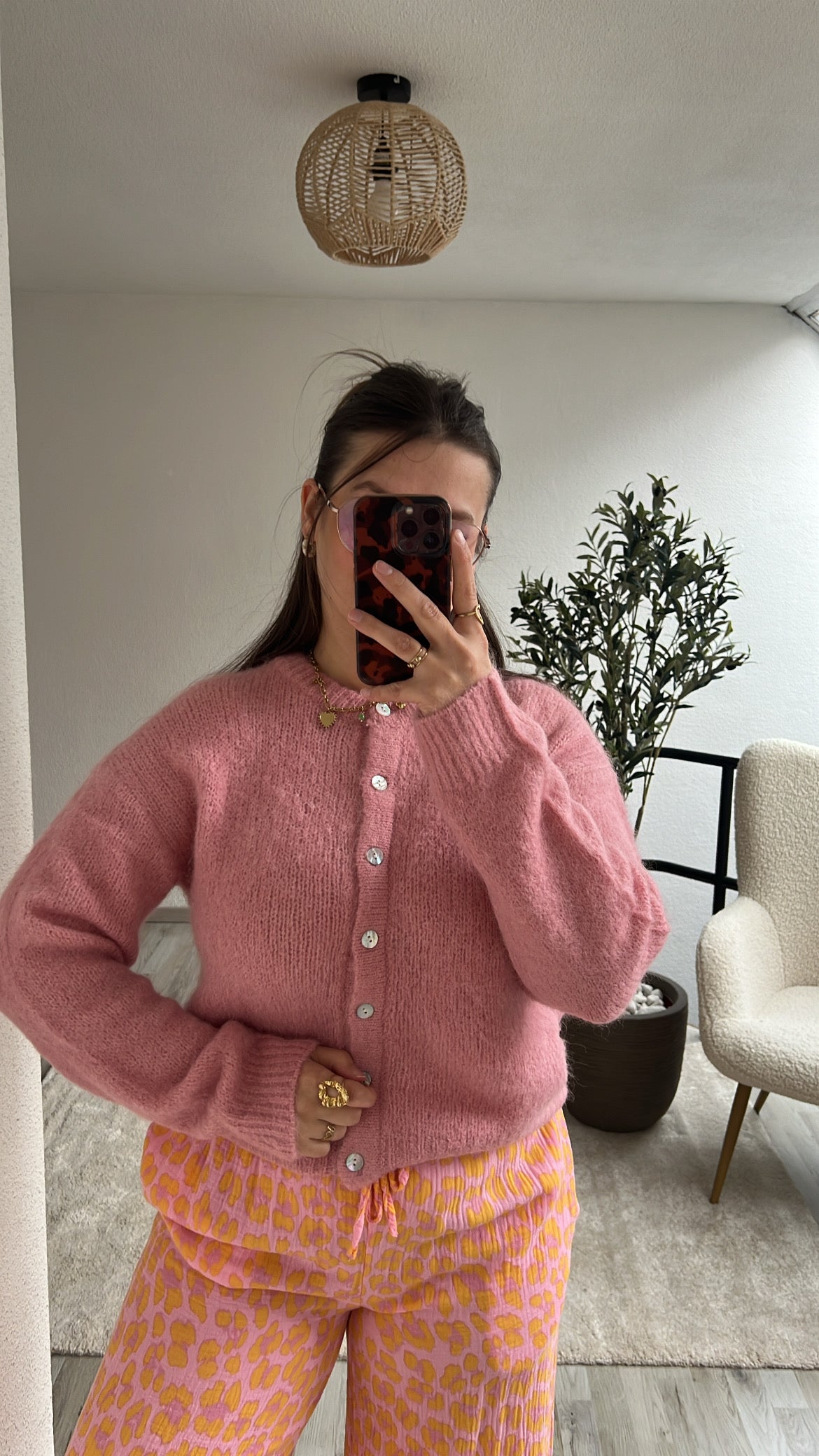 OUD-ROZE CARDIGAN