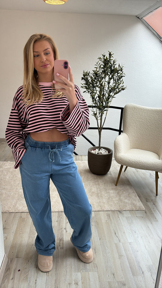 STRIPED TOP BRUIN-ROZE