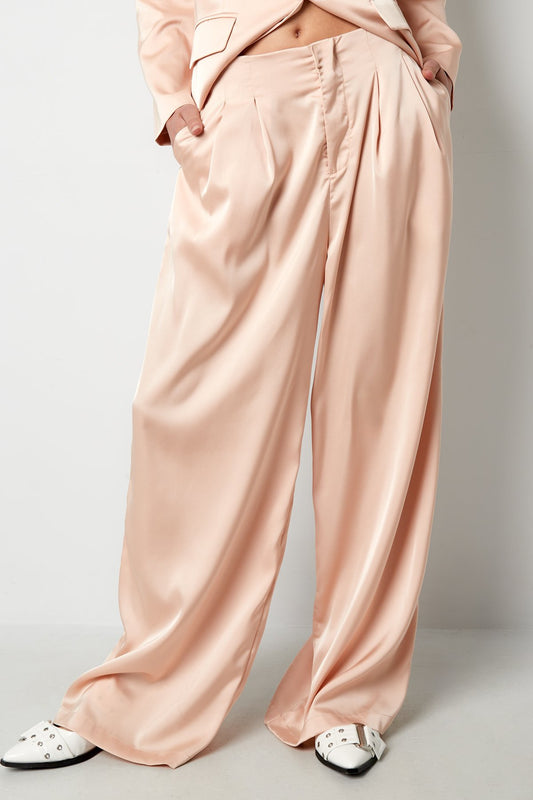 SATIJNEN BROEK ROZE