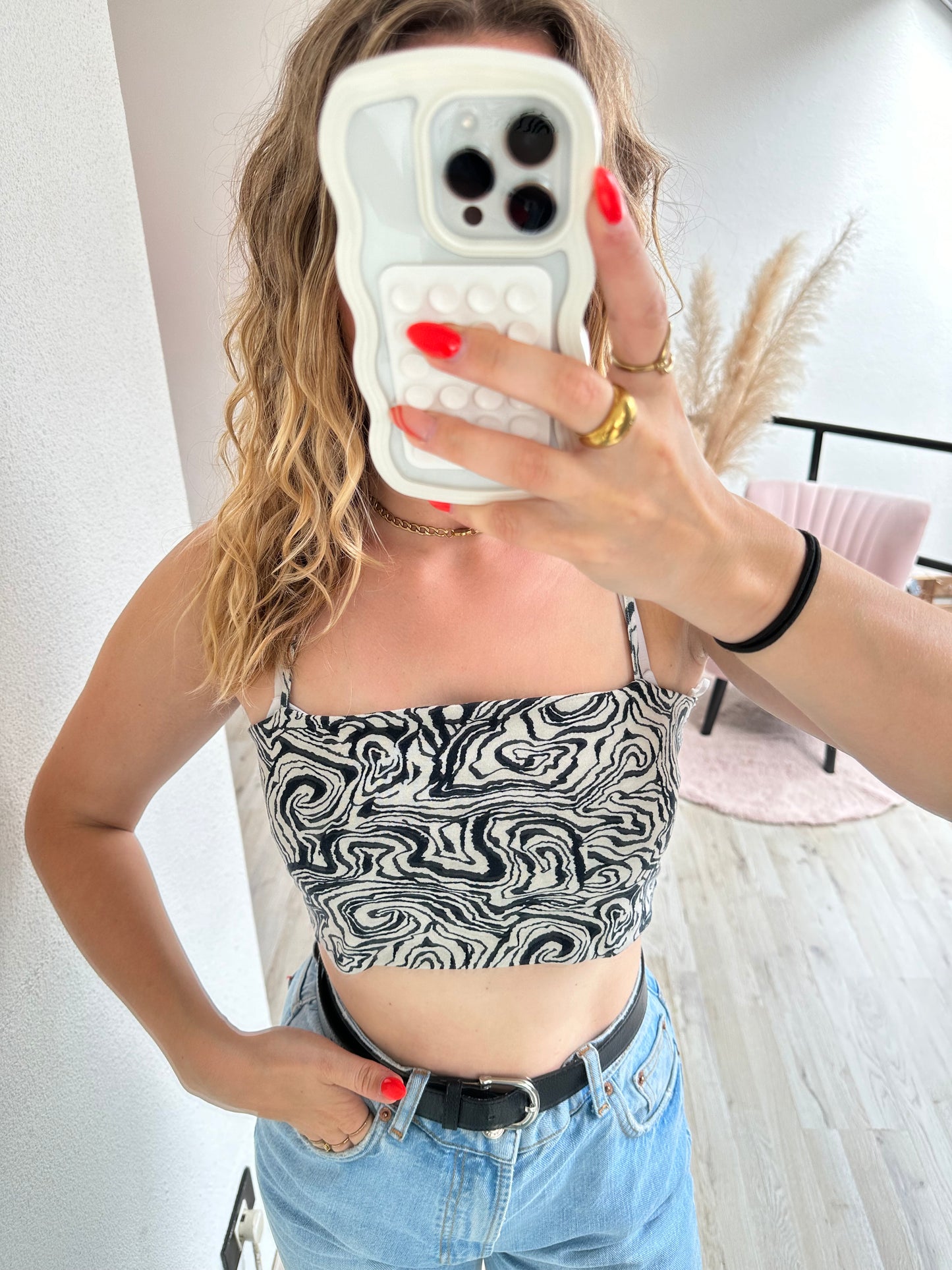 Crop top print