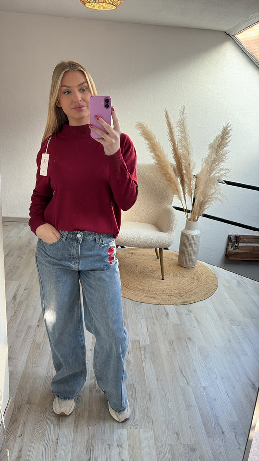 Burgundy knit