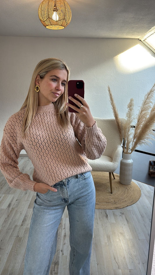 Oud-roze knit