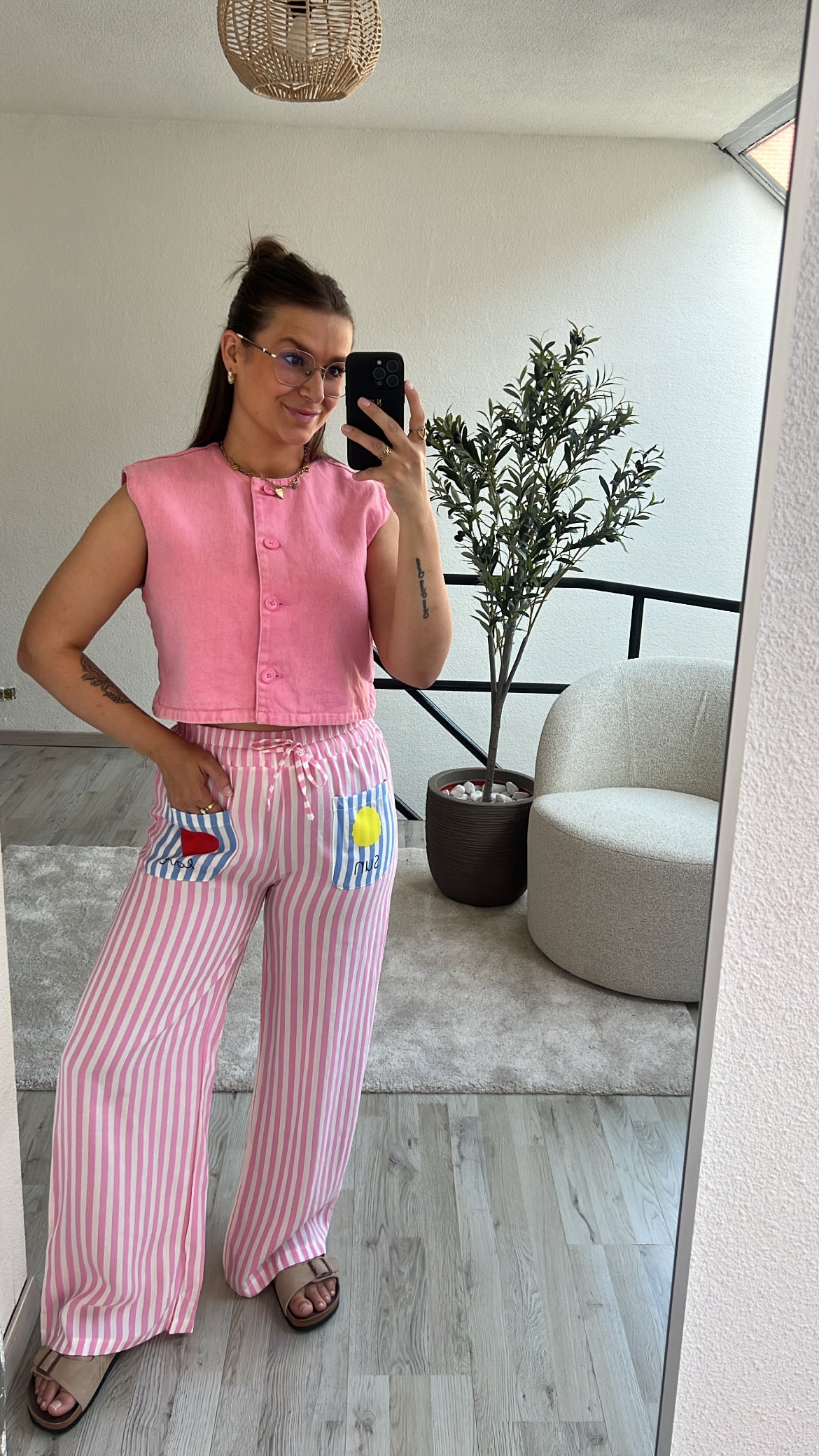 ROZE LOSSE BROEK