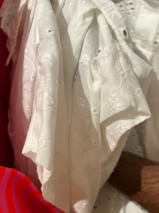 BRODERIE BLOUSE WIT
