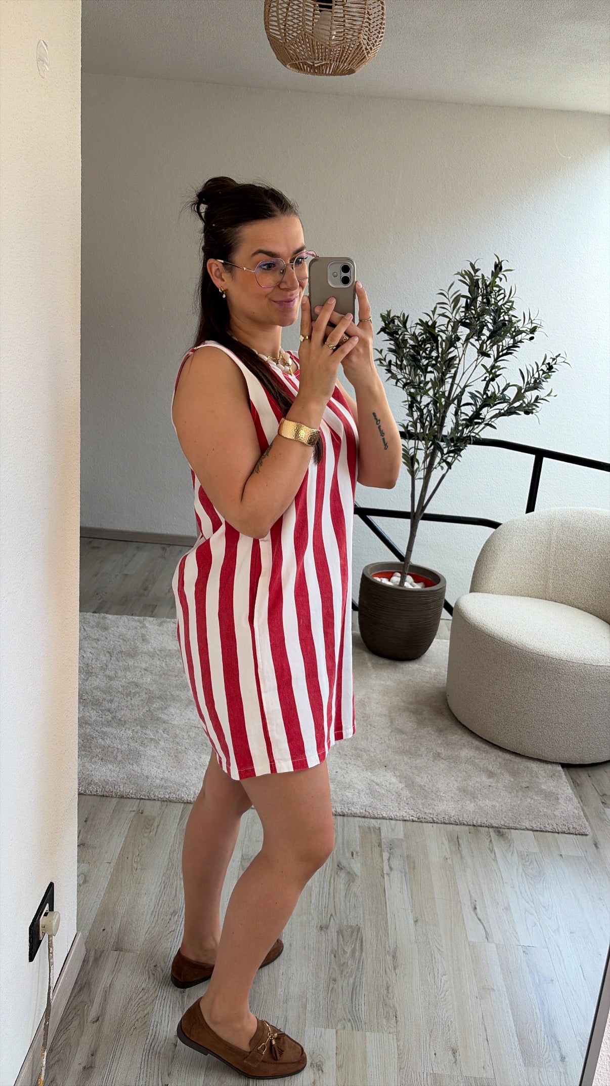 STRIPED JURK JEANS