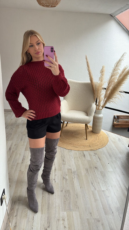 Burgundy knit