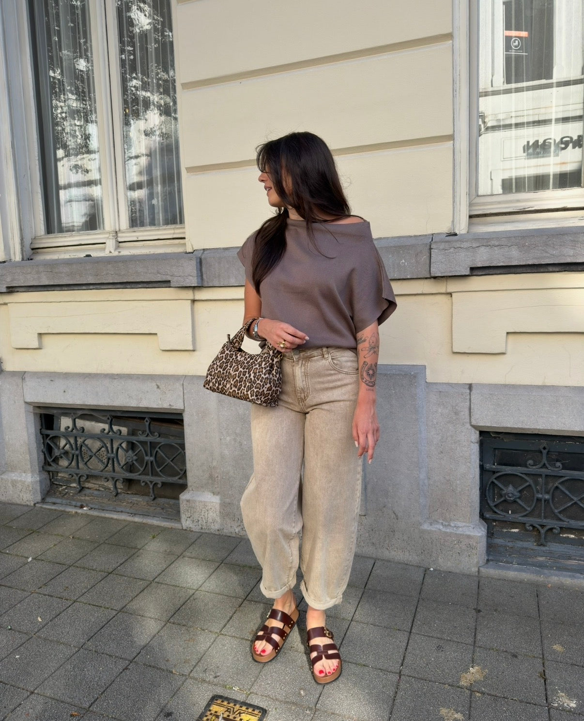 BALLOON JEANS BEIGE