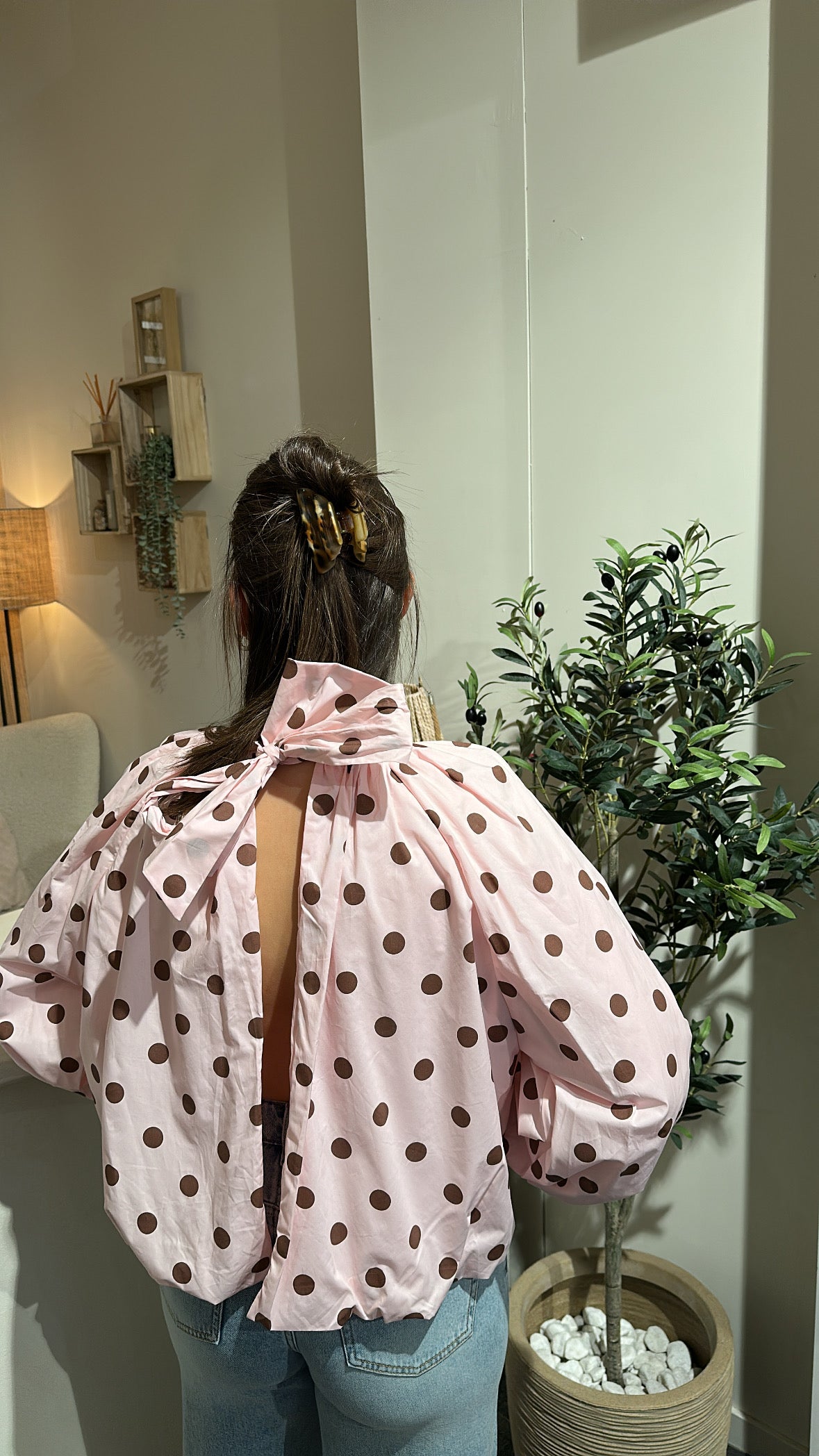 POLKADOTS BLOUSE ROZE