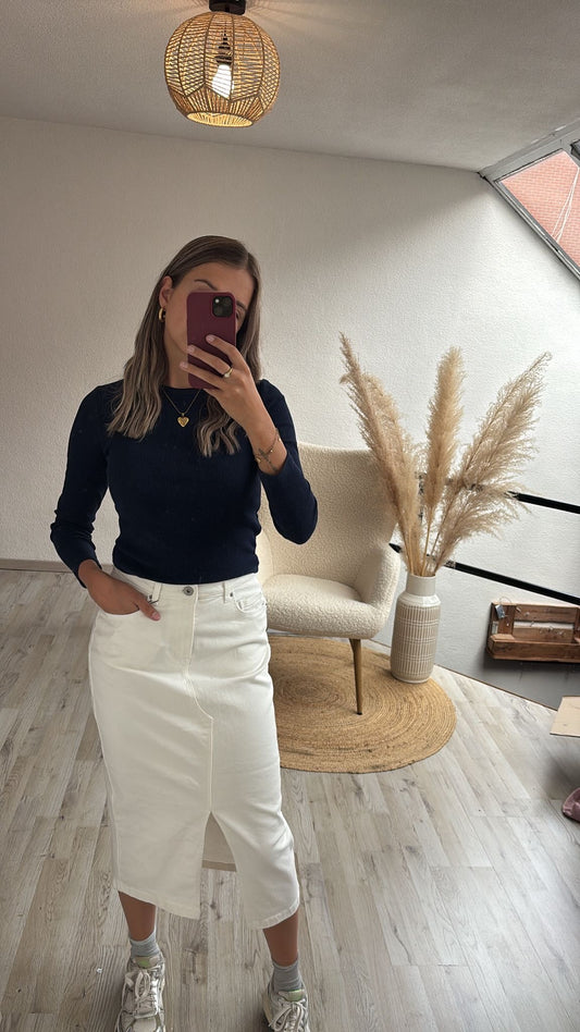 Jeansrok wit