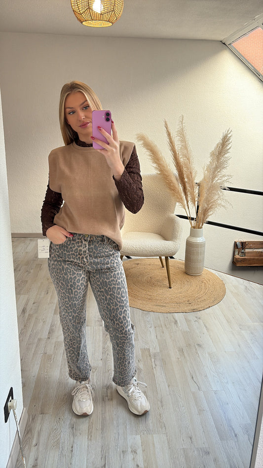 Leopard jeans